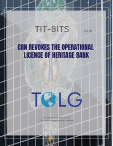 CBN REVOKES THE OPERATIONAL LICENSE OF HERITAGE BANK